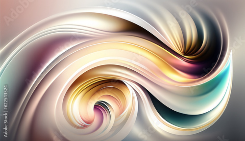 Abstract soft colored pink, purple, blue and dark blue background of abstrack with curves wave line overlay. Pink and purple light line curves effect abstract background. Ai Generative image
