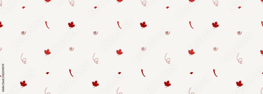Red maple seamless pattern.