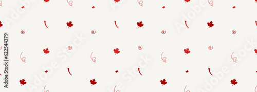 Red maple seamless pattern.