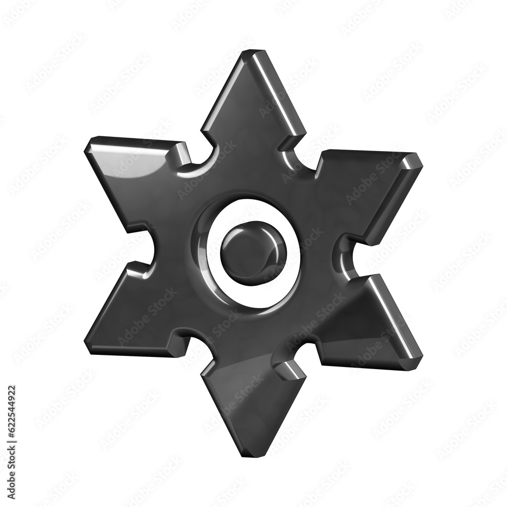 This is a beautifully designed 3D shuriken icon with a beautiful metallic texture. This is a beautifully designed 3D shuriken icon with a beautiful metallic texture.