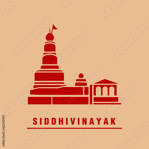 Wallpaper Mural Siddhivinayak Ganapati temple vector icon. Ashtavinayak Ganesh Mandir icon. Torontodigital.ca