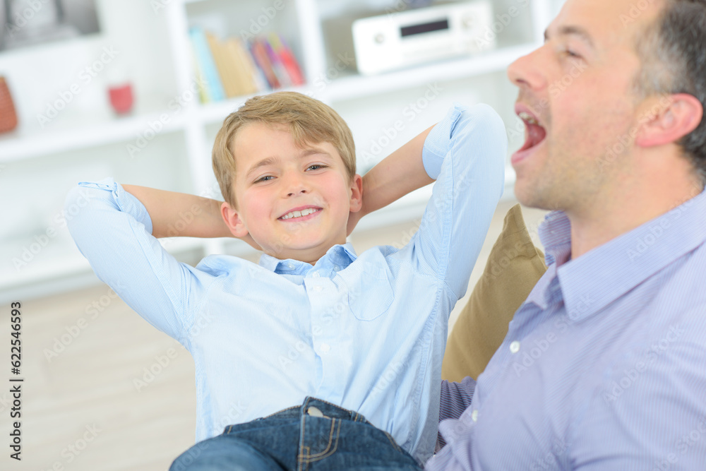 a father and son together
