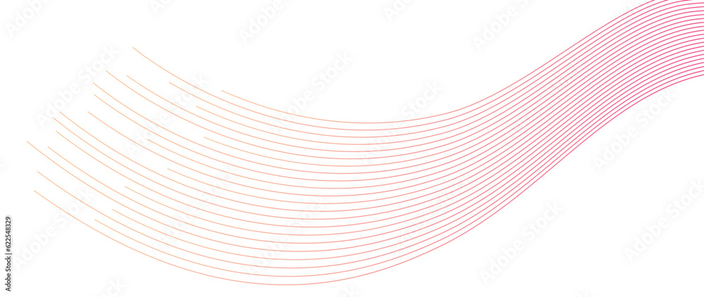 Fototapeta premium Abstract vibrant gradient line background vector. Futuristic style wall art with line distortion, wave, curved lines, color. Modern wallpaper design for business, technology, website, backdrop.