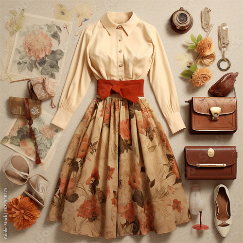 Vintage classic outfit idea design