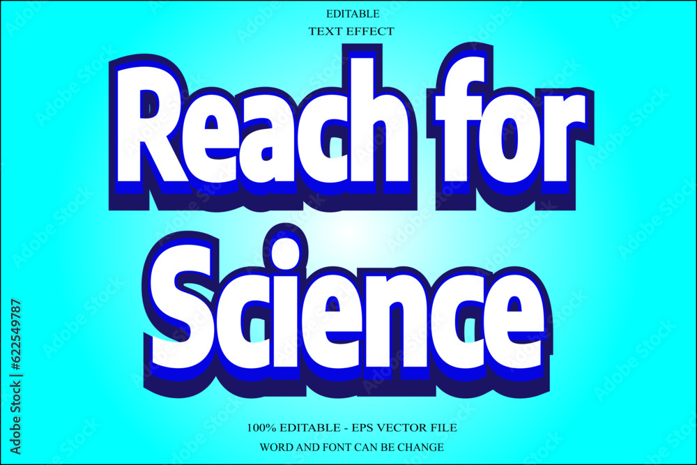 Reach For Science Editable Text Effect