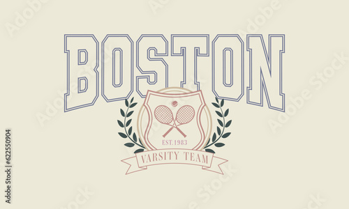 Vector artwork for t-shirts and sweatshirts in varsity vintage style.
