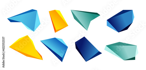 Vector 3d low poly triangle geometric design elements Free Download Vector 3d low poly triangle geometric design elements - GFXLoad