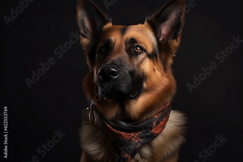 german shepherd portrait.