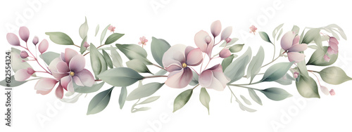 watercolour eucalyptus branch leaves flowers isolated on white for wedding invitations, greetings, wallpapers, fashion, prints