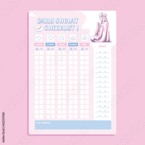 log book daily prayer challenge checklist template design photo