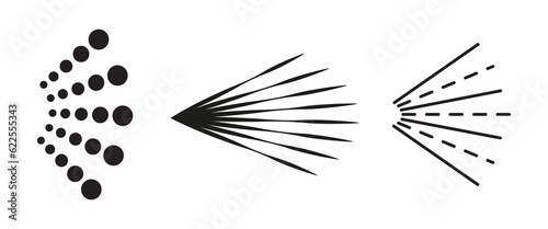 Spray icon set. Water drop hairspray.