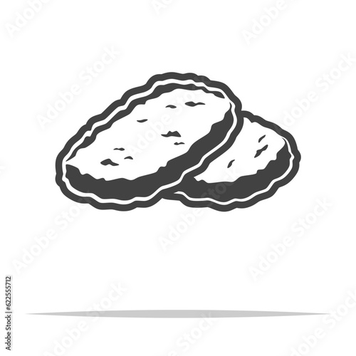 Hash browns icon transparent vector isolated
