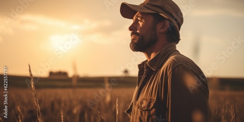 A Farmer Embracing the Earth's Warmth, generative ai