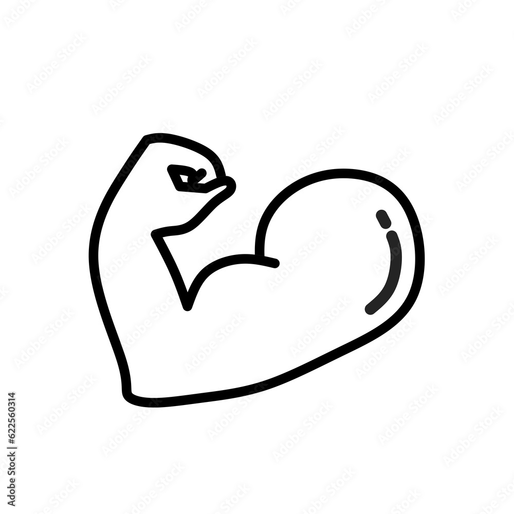 strength icon.hand muscles vector in simple design strength icon.hand muscles vector in simple design