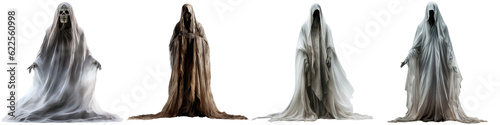 Fotografija set illustration of ghost sheet fabric halloween costume