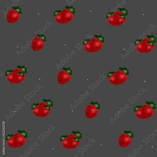 seamless pattern with strawberries