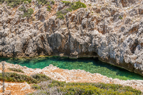 Fototapeta Naklejka Na Ścianę i Meble -  View of The Katholiko Bay, Akrotiri peninsula, Crete, Greece
