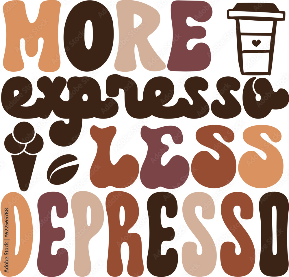 Coffee Retro SVG design cut files Coffee Retro SVG design cut files