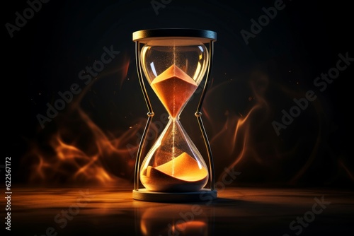Hourglass action past. Generate Ai