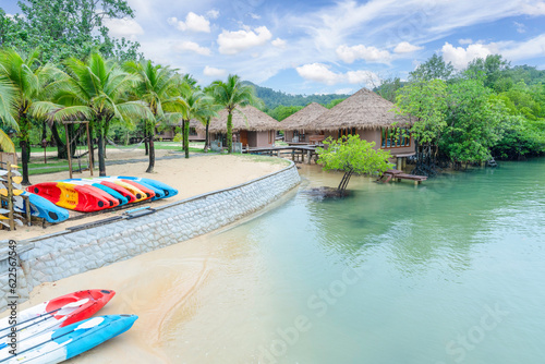 Fototapeta Naklejka Na Ścianę i Meble -  Tropical beach beautiful sea and blue sky at Koh Phayam, Ranong Province, Thailand