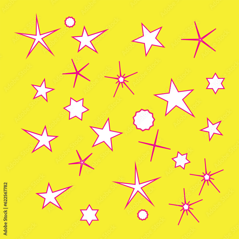 Free vector flat sparkling star collection Free vector flat sparkling star collection