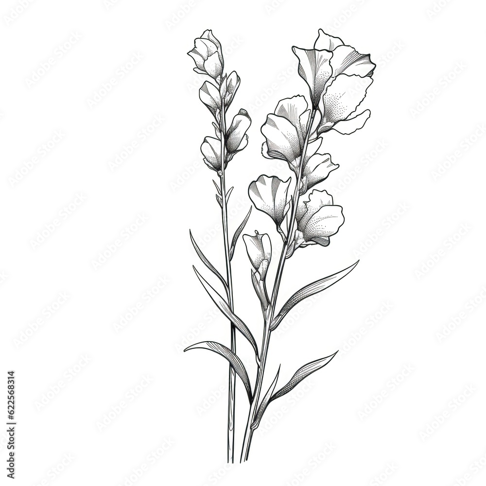 bouquet Snapdragon flower ai generated