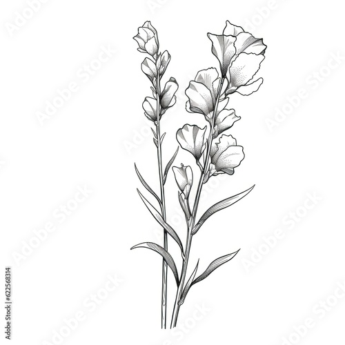 bouquet Snapdragon flower ai generated