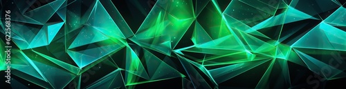 Panorama. Abstract background. Geometric pattern with lines and triangles. Gradient. Illustration. Wide banner. Modern multicolor background with space for design