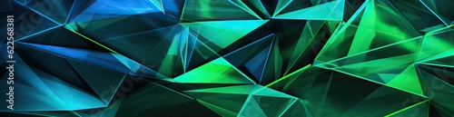 Panorama. Abstract background. Geometric pattern with lines and triangles. Gradient. Illustration. Wide banner. Modern multicolor background with space for design