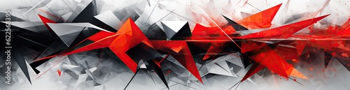 Panorama. Abstract background. Geometric pattern with lines and triangles. Gradient. Illustration. Wide banner. Modern multicolor background with space for design