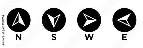  Trendy compass vector icons set