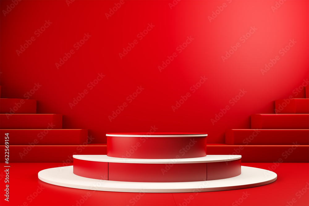 red carpet on a podium generative ai red carpet on a podium generative ai