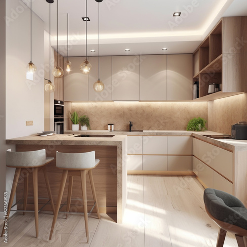 home design interior - minimal style Interior design of a kitchen