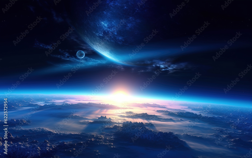 Earth and Sky Universe Background,Earth and Sky Universe Background