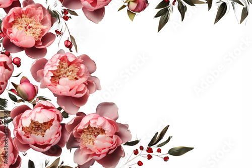 Fototapeta Naklejka Na Ścianę i Meble -  Beautiful flowers peony isolated on white
