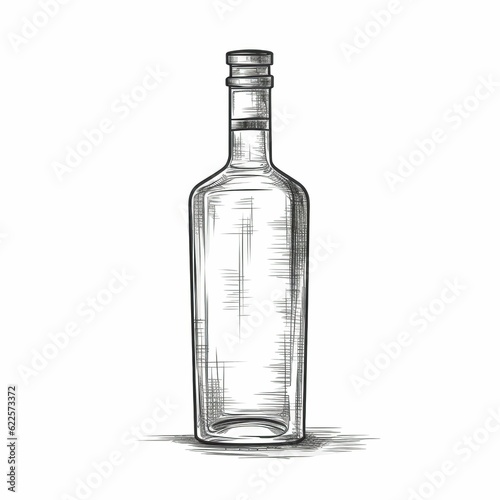 3d Vodka bottle ai generated