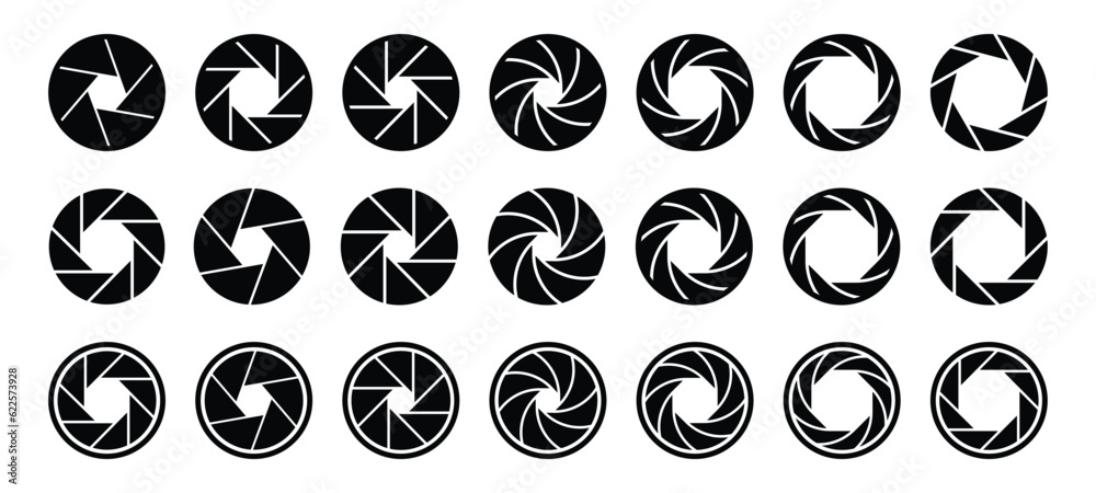 Camera Shutter Icons Camera Shutter Vector Lens Aperture Shutter