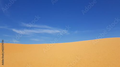 blue skies and vast deserts