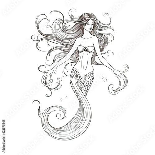 unicorn whimsical mermaid ai generated