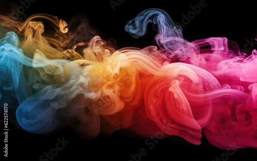 Colorful smoke background,created with generative ai tecnology.