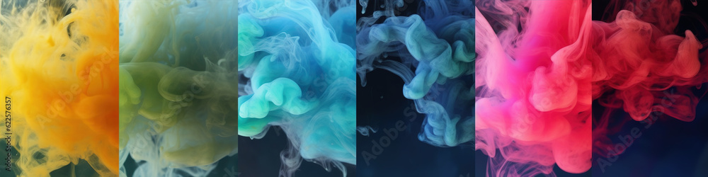 Fototapeta premium Colorful smoke background,created with generative ai tecnology.