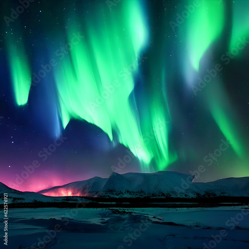 Aurora Borealis Delight. Striking Northern Lights Image © kitbordin