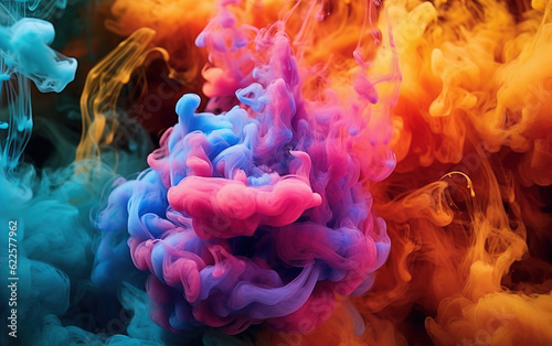 Colorful smoke background,created with generative ai tecnology.