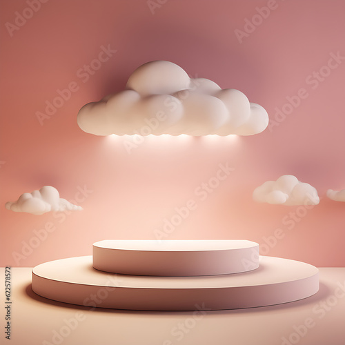 cloud podium pastel © wai