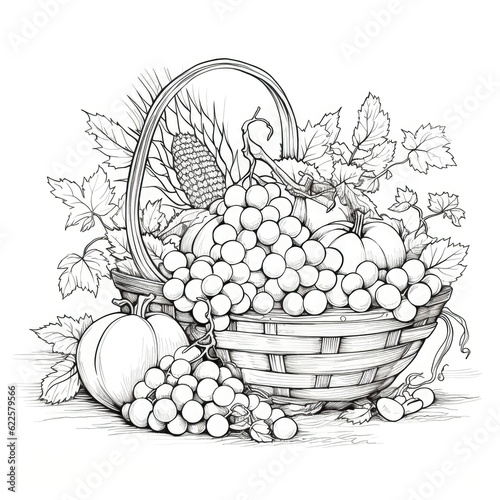 fall Harvest cornucopia ai generated