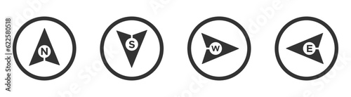  Trendy compass vector flat icons