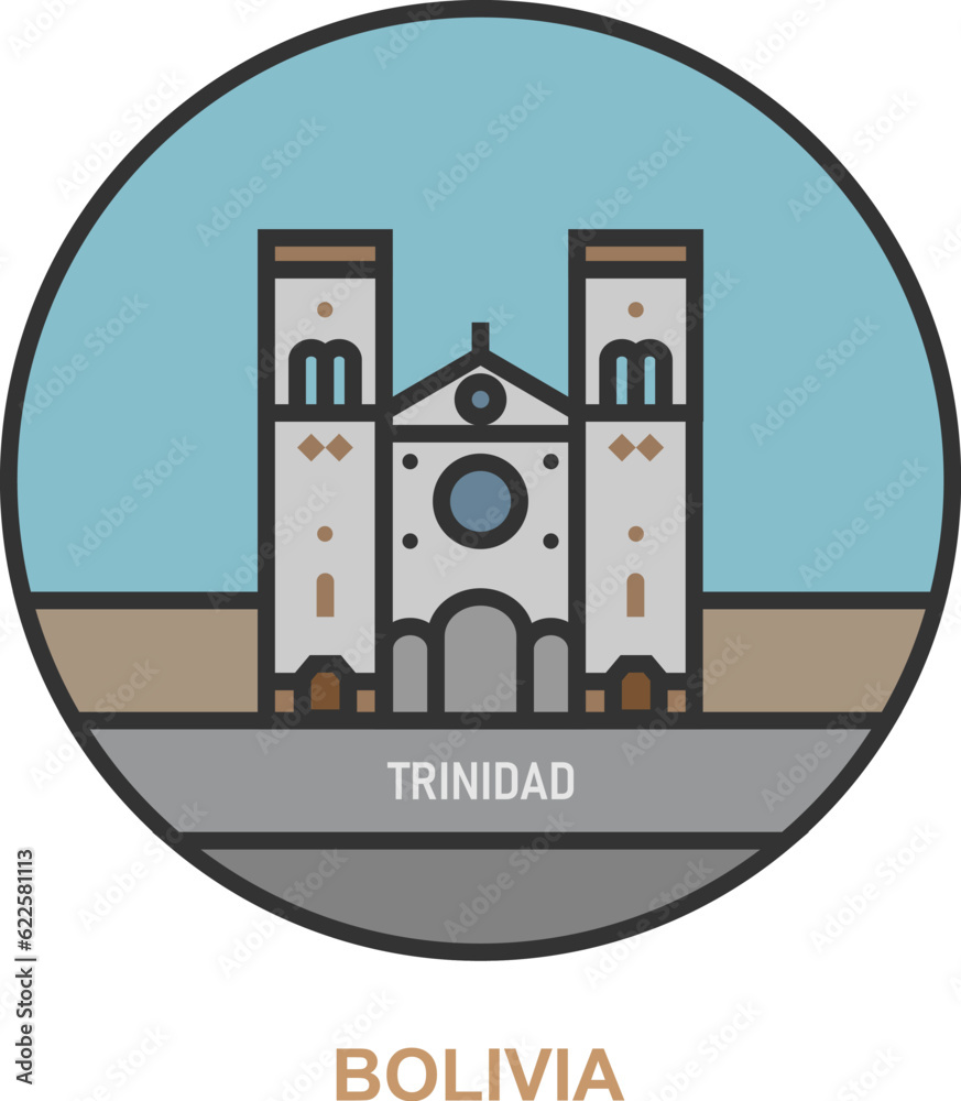Fototapeta premium Trinidad. Cities and towns in Bolivia