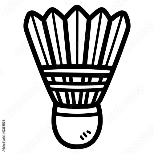 badminton line icon style