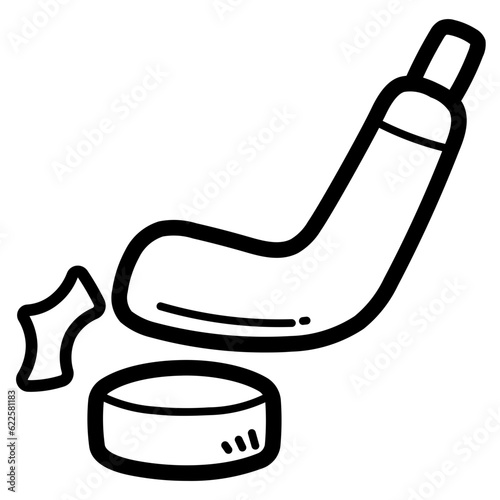 hockey line icon style