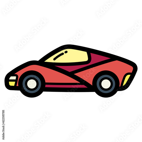 sport car filled outline icon style © smalllike